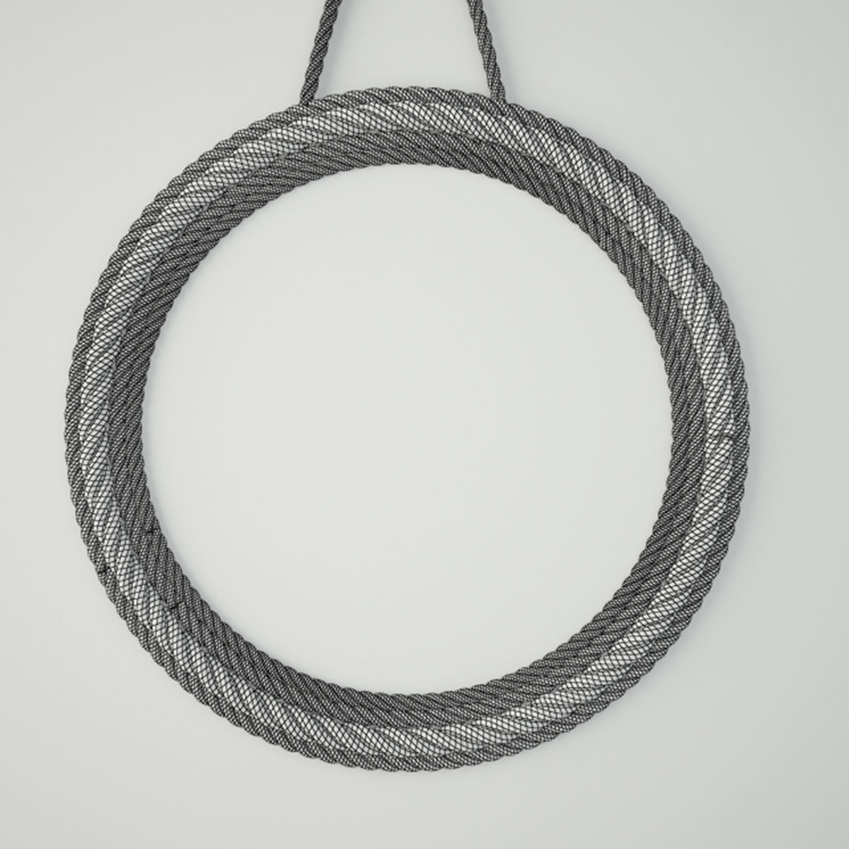 Round Jute Mirror by ZARA HOME 3D model_1