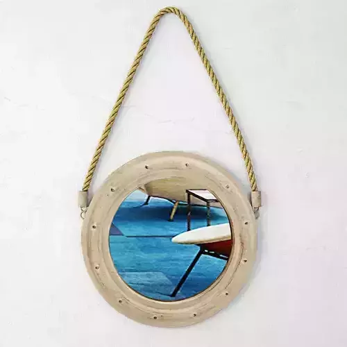 Round Metal Jute Mirror by ZARA HOME