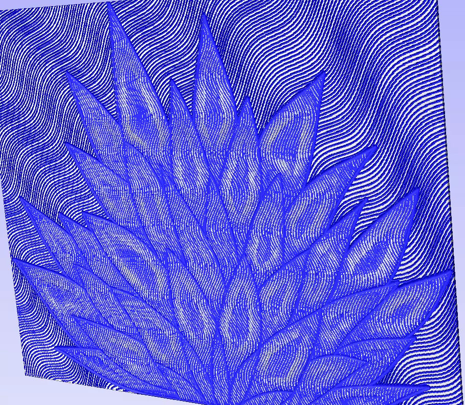 Modern Wave Panel 3D CNCrouter Aspire STL DXF Furniture wall art 3D print model