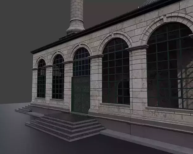 ottoman mosque 3D model 7