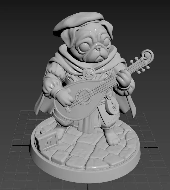 Pug Bard 3D print model