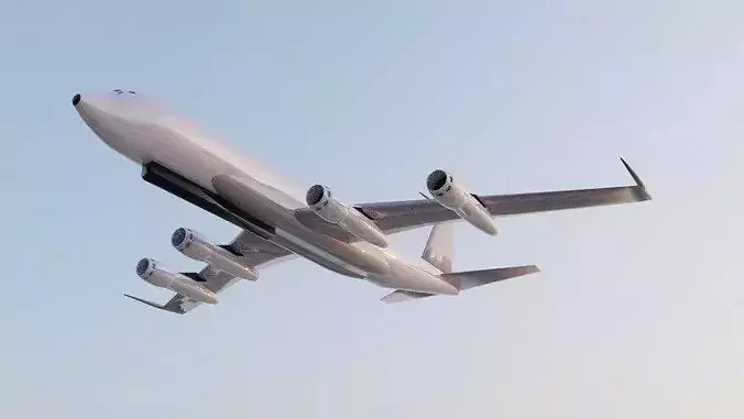 E-8 Style ELINT Spy Plane - Custom 1950s Quad Jetliner