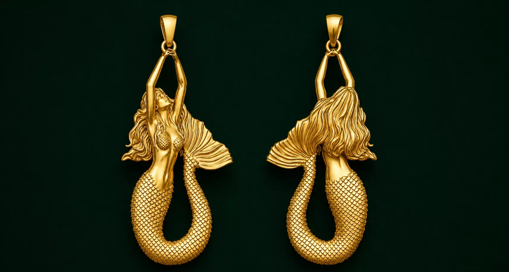 Pendant Mermaid Pendant Ocean Mermaid Pendant 3D print model