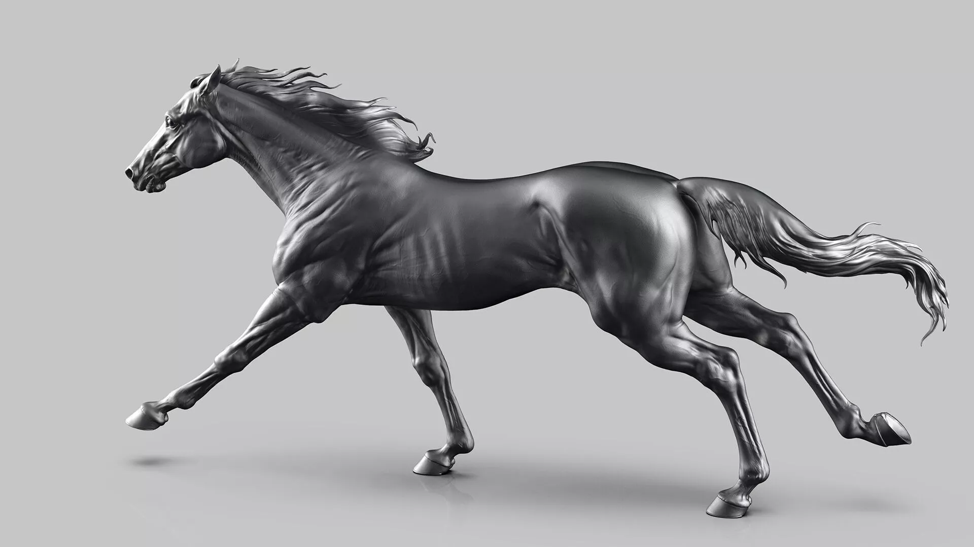 RaceHorse - 3D Model optimized for Small Scale 3D print model