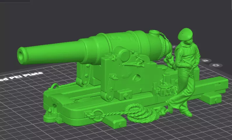 Powder Monkey and cannon model 3D print model