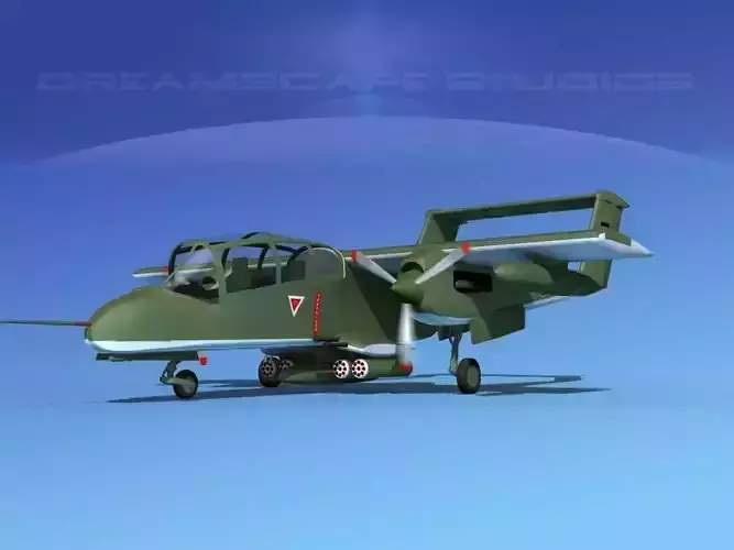 Rockwell OV-10 Bronco Germany 3D model Rockwell OV-10 Bronco Germany 3D model
