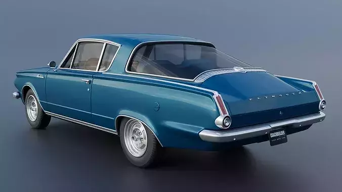 Plymouth Barracuda 1965 3D print model 5