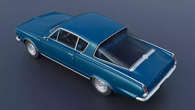 Plymouth Barracuda 1965 3D print model 6