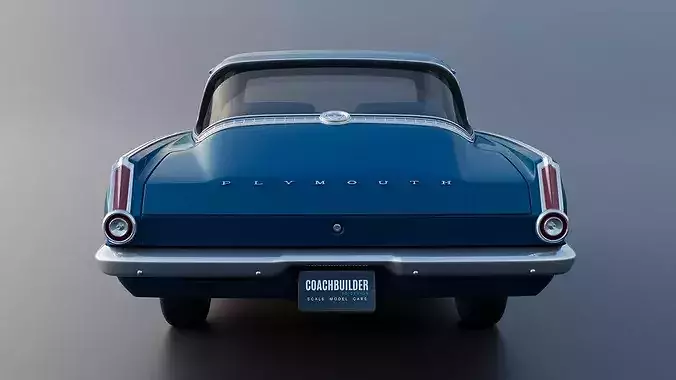 Plymouth Barracuda 1965 3D print model 7