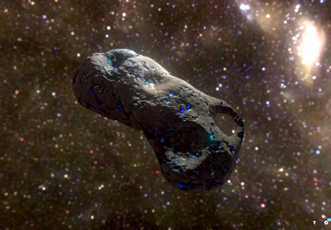 Asteroid with mysterious minerals for free Free low-poly 3D model_3