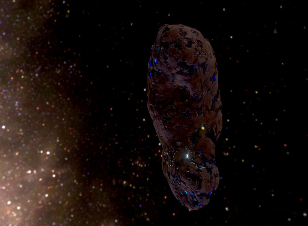 Asteroid with mysterious minerals for free Free low-poly 3D model_2