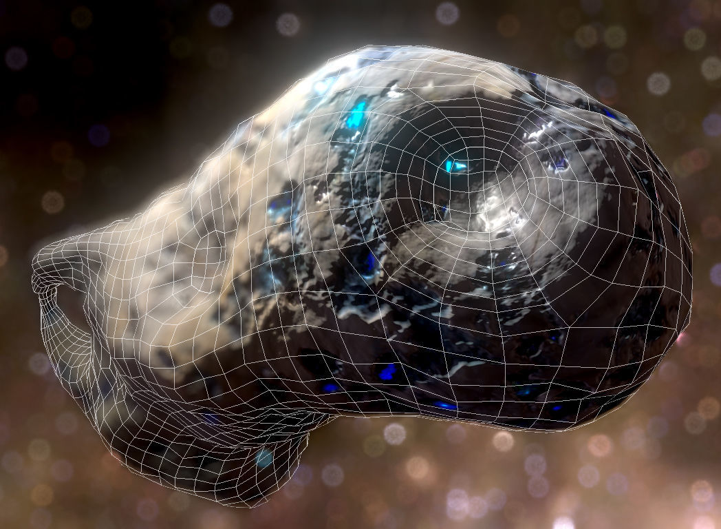 Asteroid with mysterious minerals for free Free low-poly 3D model_4