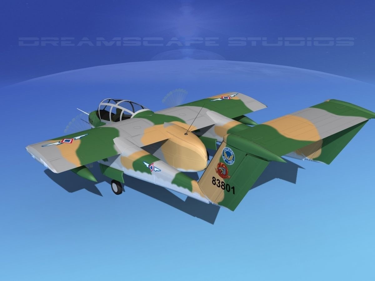 Rockwell OV-10 Bronco Philippines 3D model_7