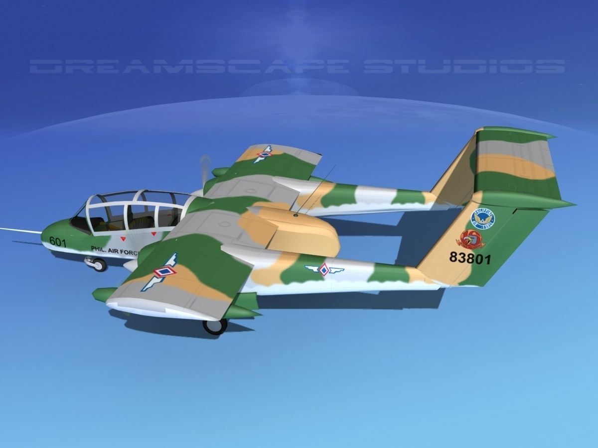 Rockwell OV-10 Bronco Philippines 3D model_8