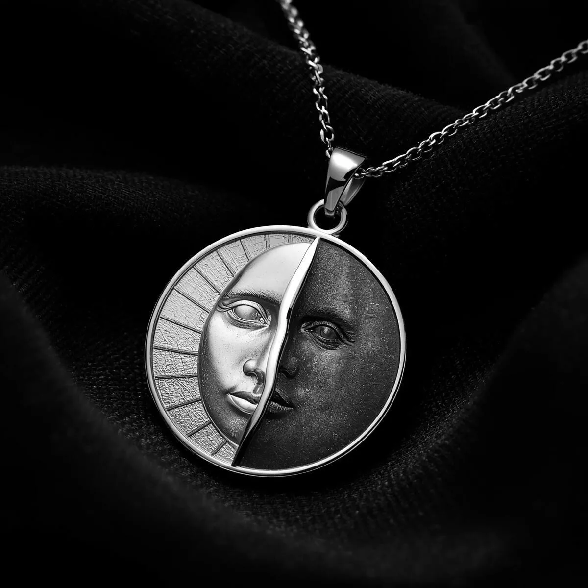 Jekyll Hyde Duality Coin Pendant STL Gothic Necklace 3D print model