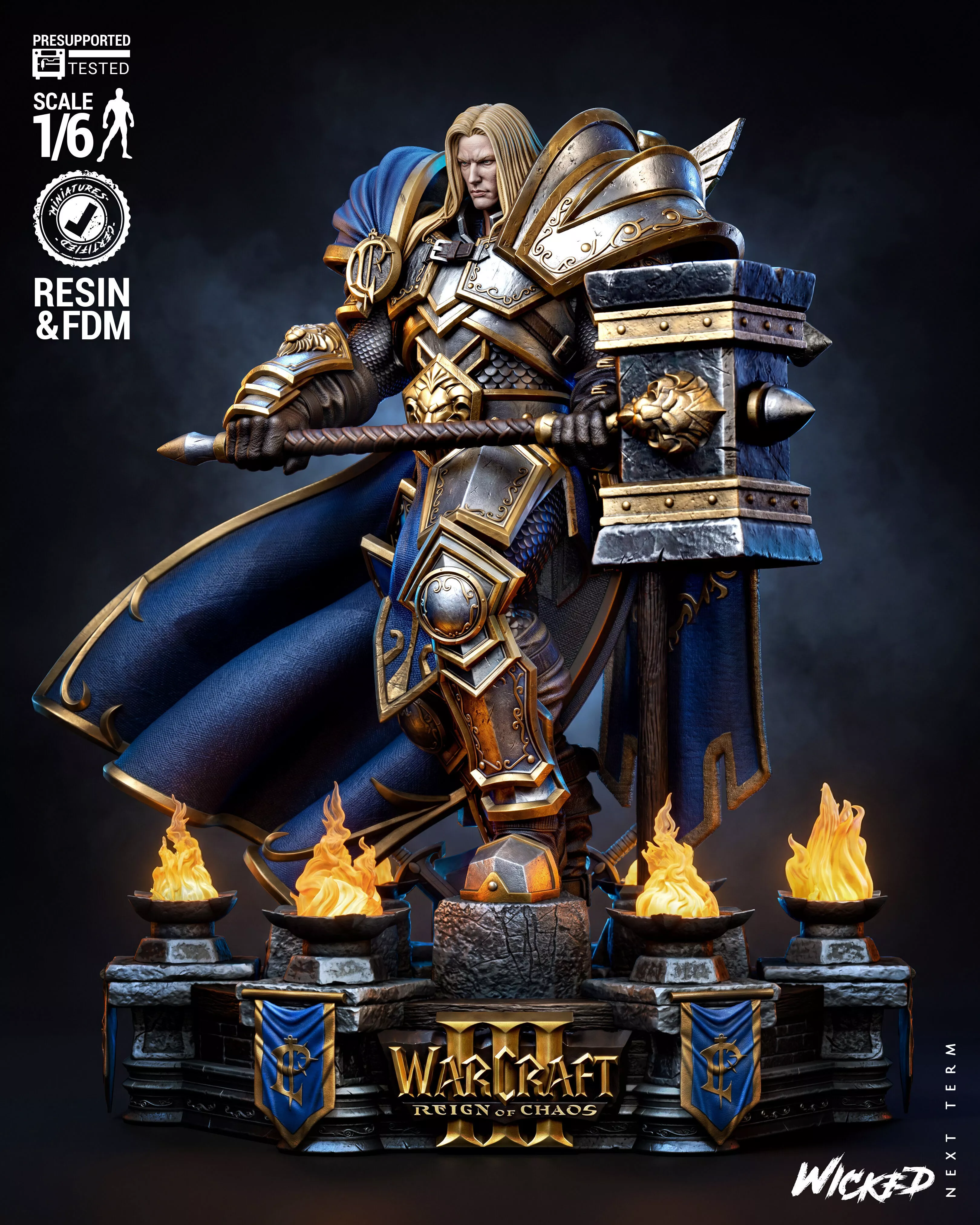 Wicked Video Games Arthas Sculpture 3D print model