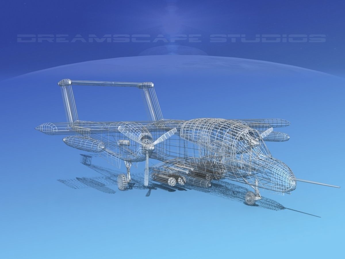 Rockwell OV-10 Bronco US Army 3D model_14