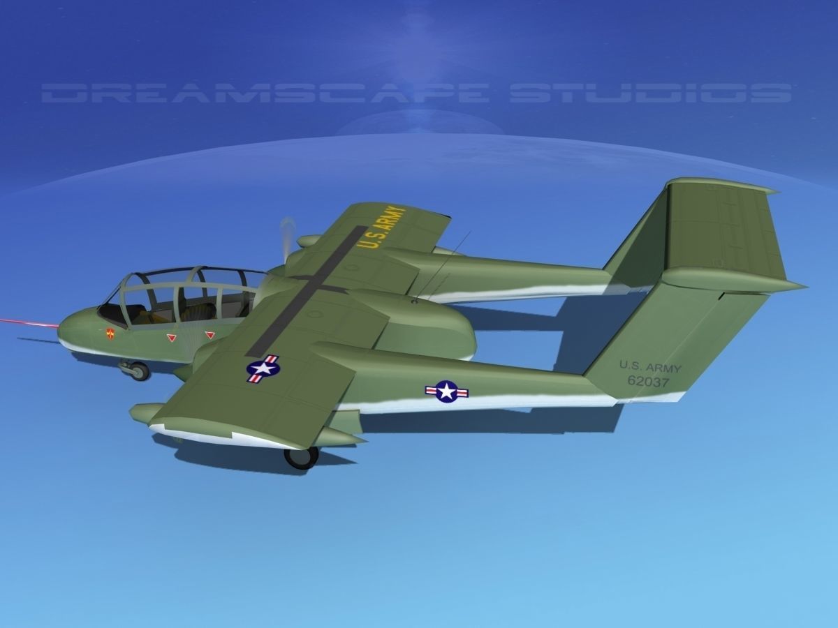 Rockwell OV-10 Bronco US Army 3D model_8