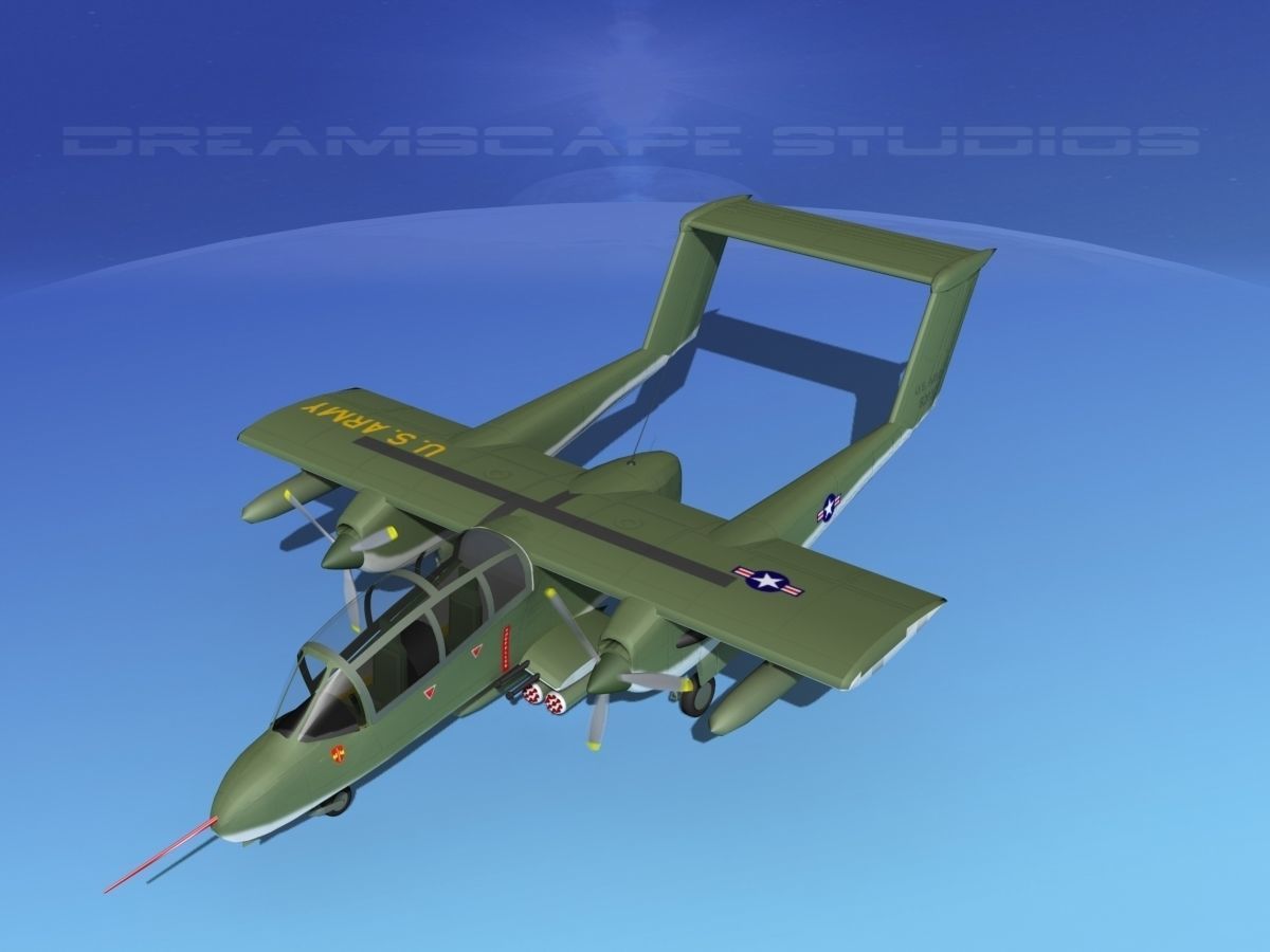 Rockwell OV-10 Bronco US Army 3D model_10