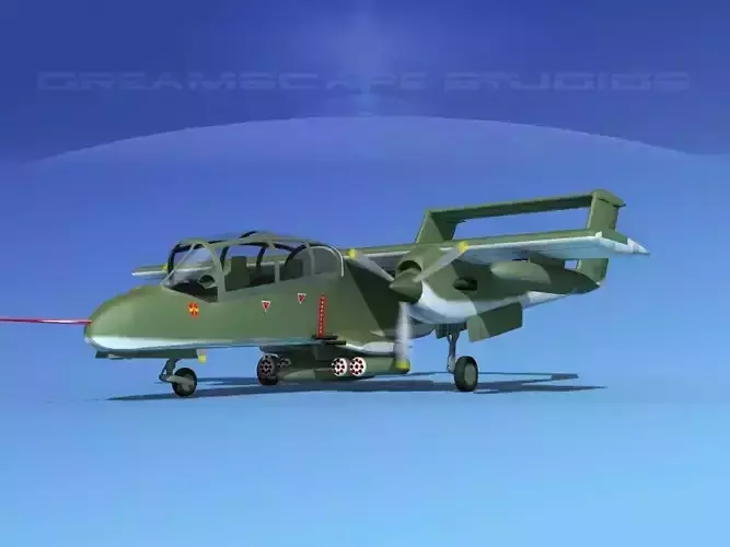 Rockwell OV-10 Bronco US Army 3D model