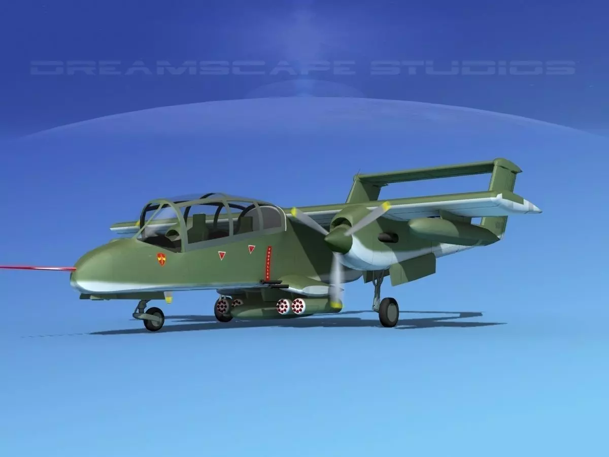Rockwell OV-10 Bronco US Army 3D model_0