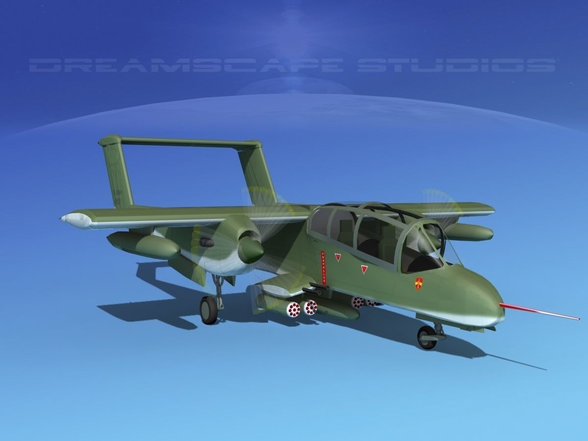 Rockwell OV-10 Bronco US Army 3D model_2
