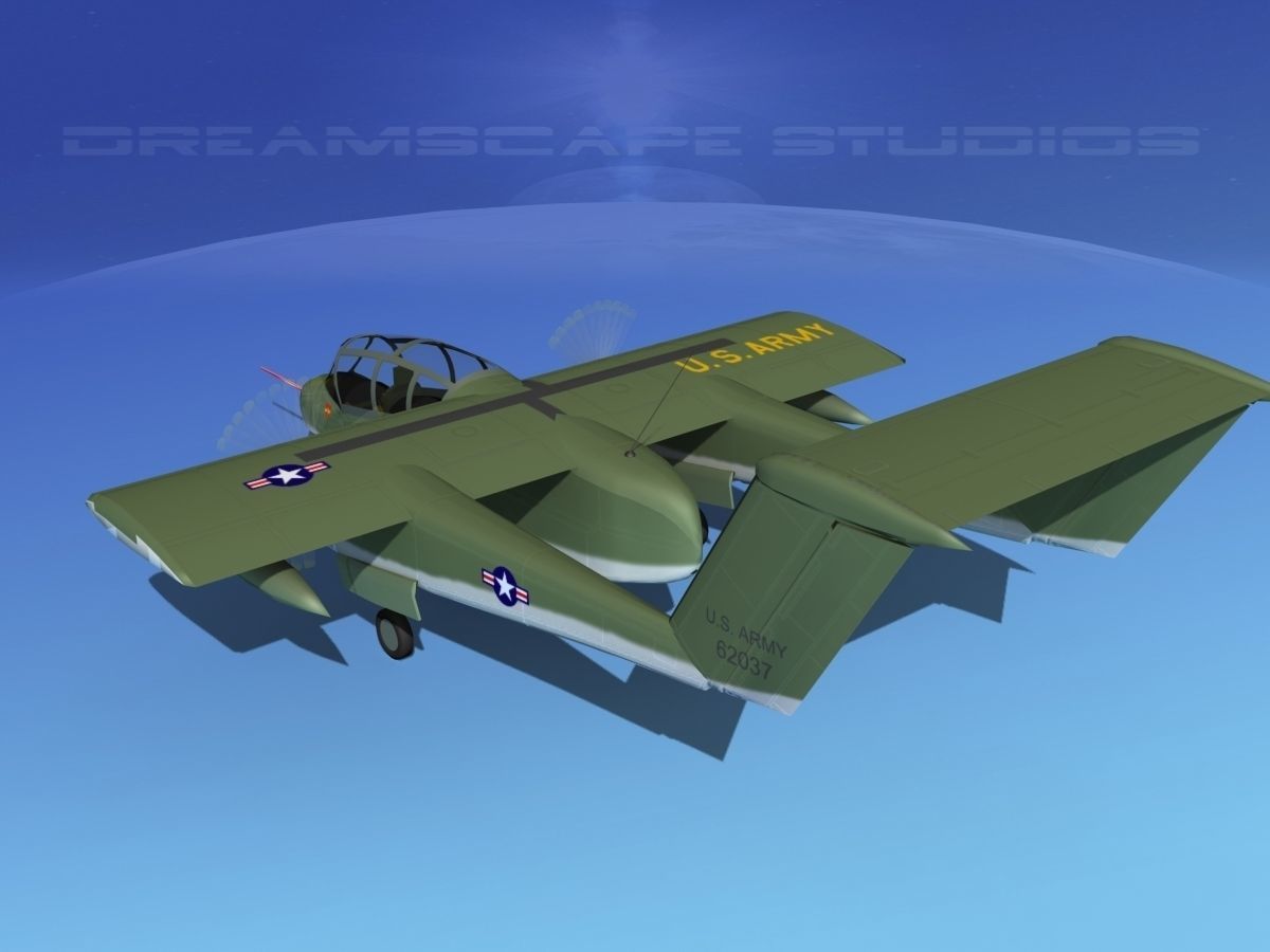 Rockwell OV-10 Bronco US Army 3D model_7