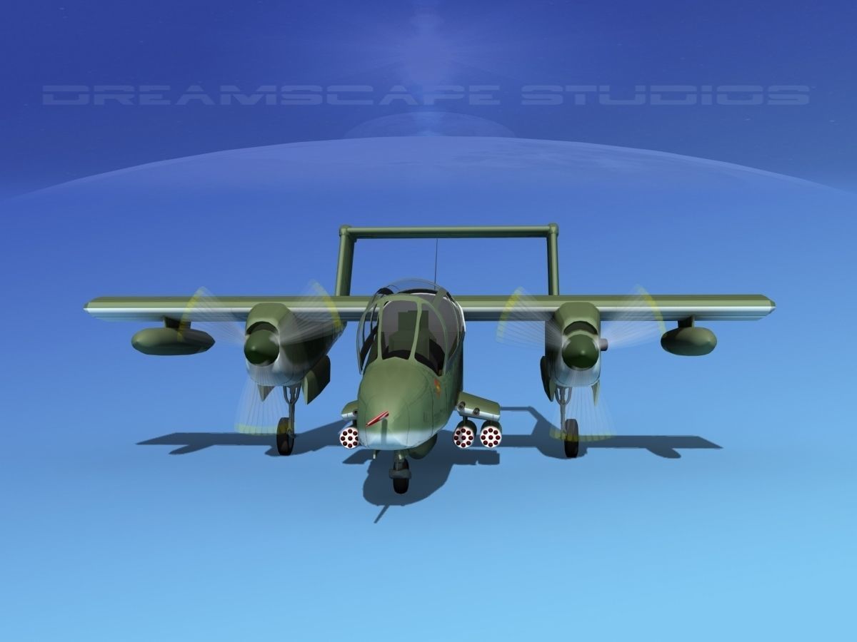Rockwell OV-10 Bronco US Army 3D model_1