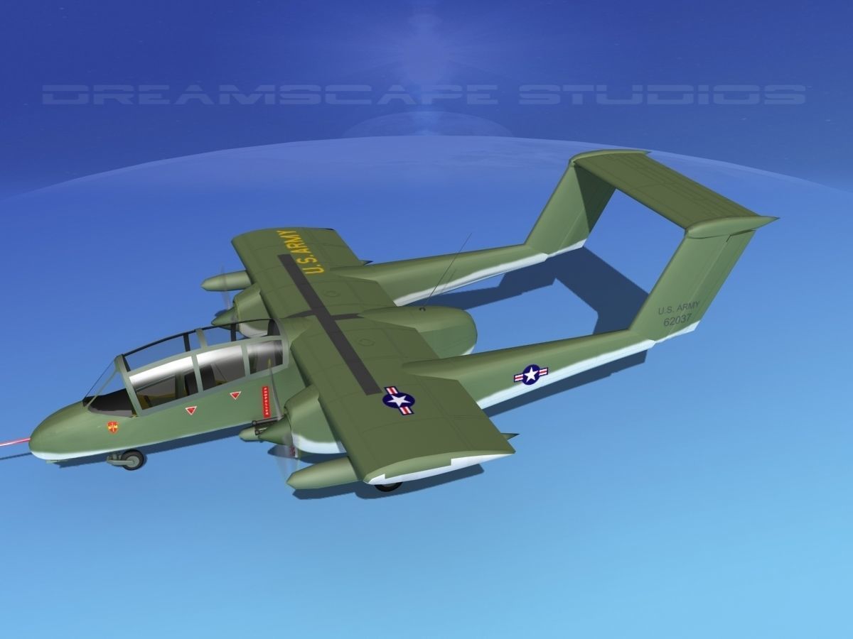 Rockwell OV-10 Bronco US Army 3D model_9