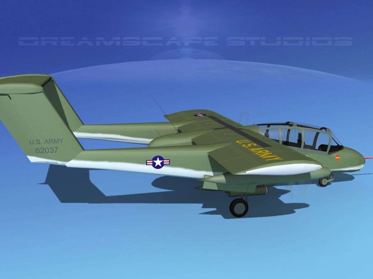 Rockwell OV-10 Bronco US Army 3D model_4