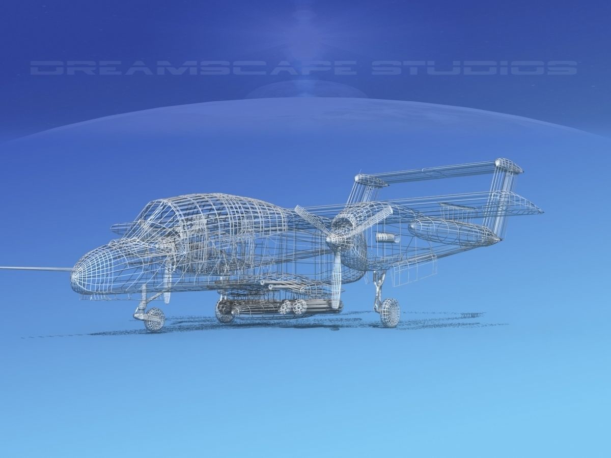 Rockwell OV-10 Bronco US Army 3D model_12