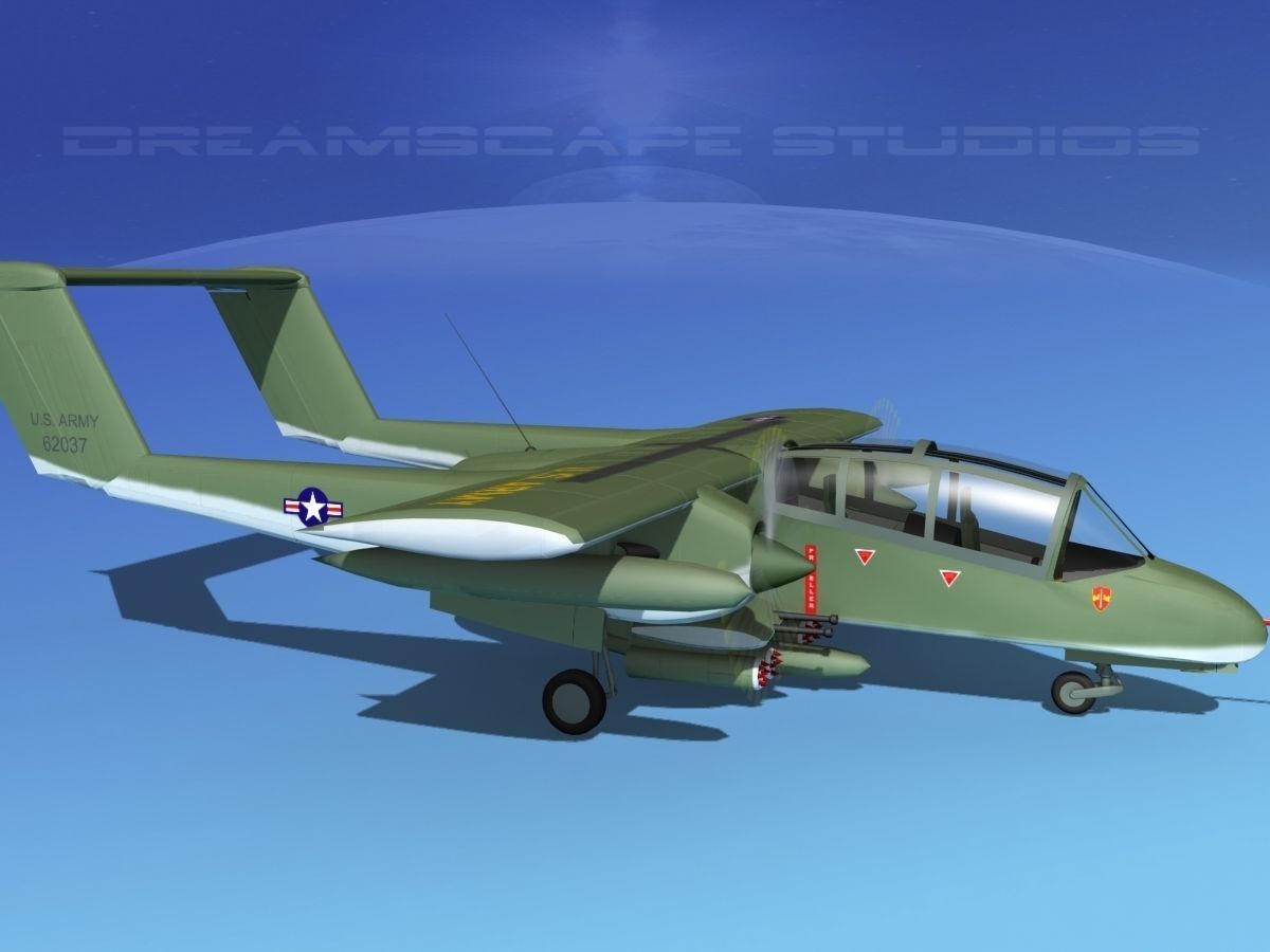 Rockwell OV-10 Bronco US Army 3D model_3