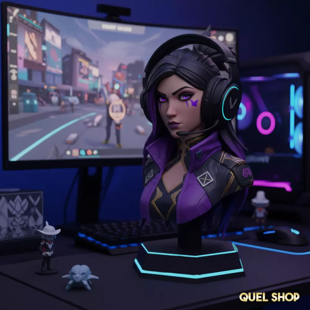 Reyna Valorant Headphone Stand STL 3D print model
