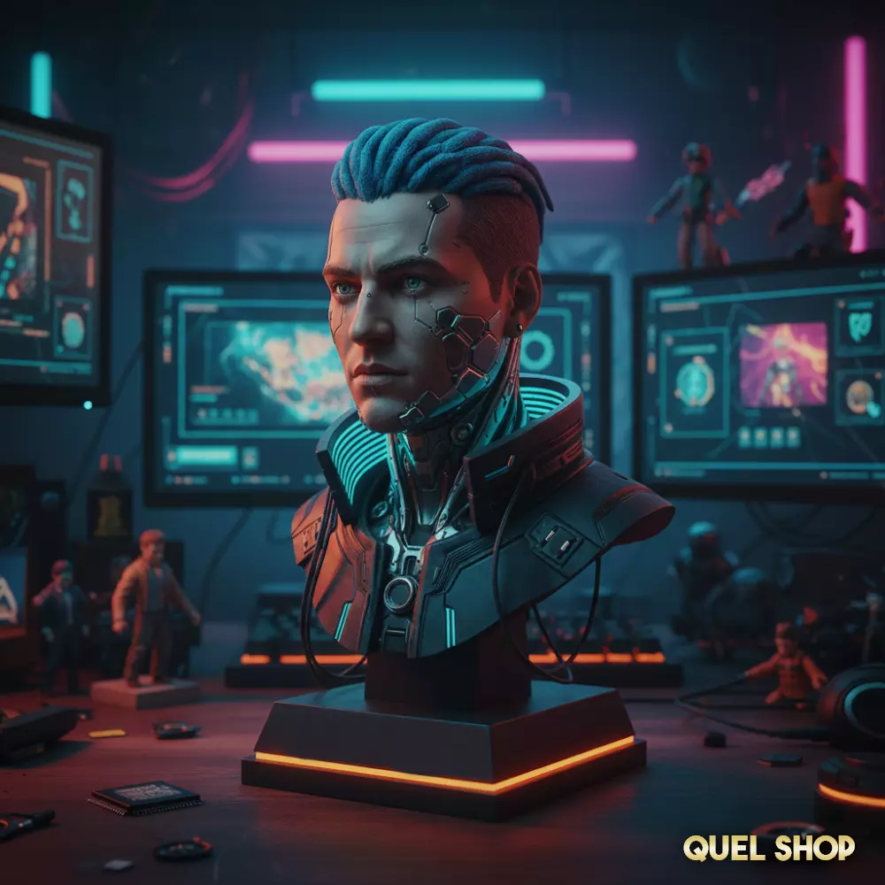 Cyberpunk Edgerunners David Headphone Stand STL 3D print model