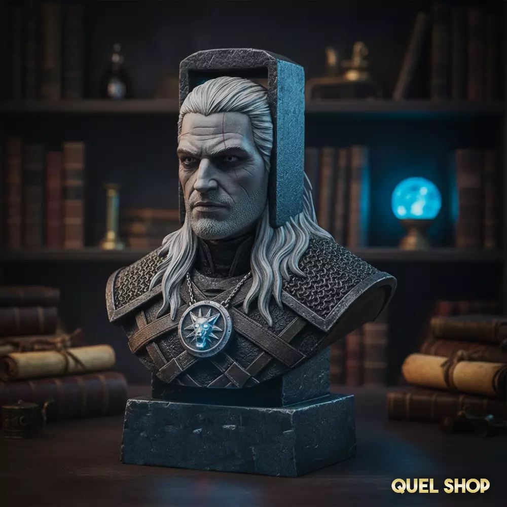 Geralt of Rivia Witcher Headphone Stand STL 3D print model