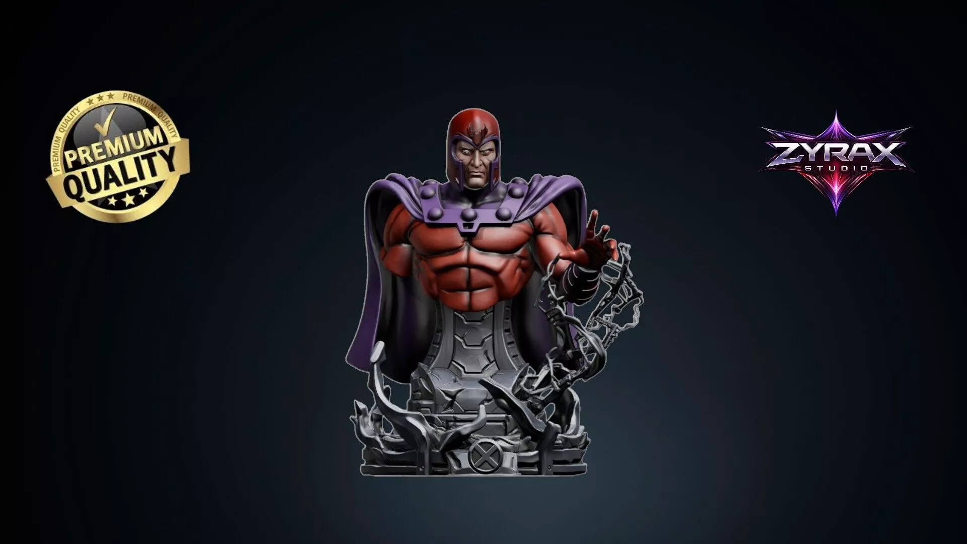 Magneto Bust STL X-Men 3D Print Sculpture 3D print model