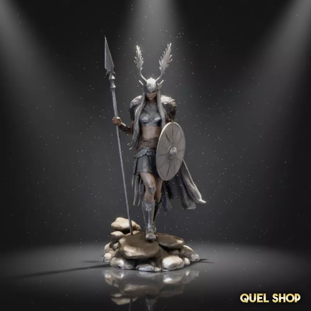 Female Valkyrie Warrior Statue Free 3D print model