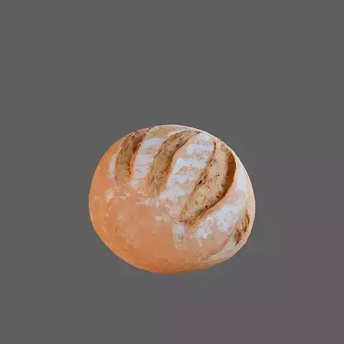 Rustic Round Bread Loaf 3D Model - Game Ready and ArchViz