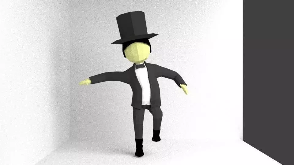 Character Magician Low Poly Low-poly 3D model_0