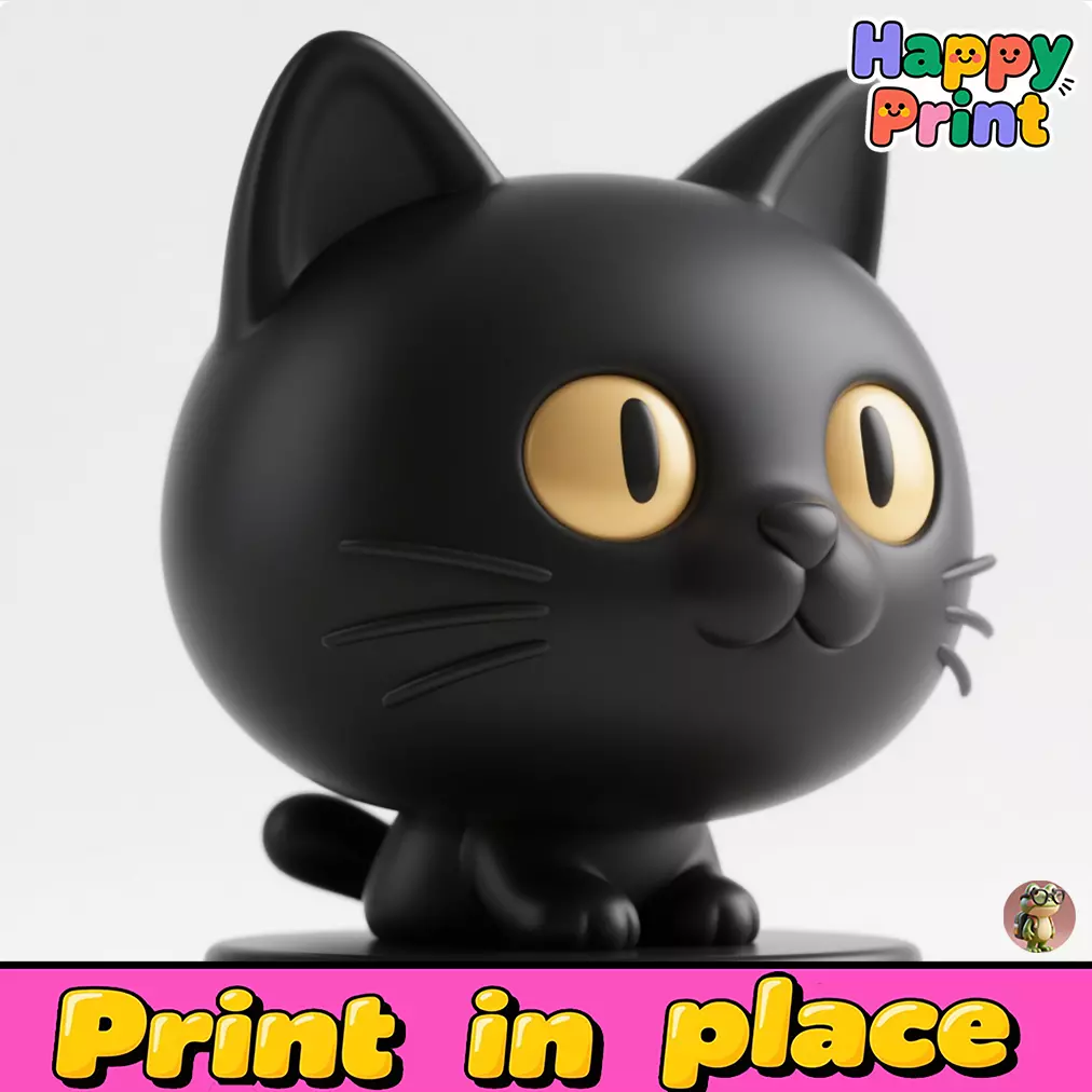 cat sculpture 3D print model