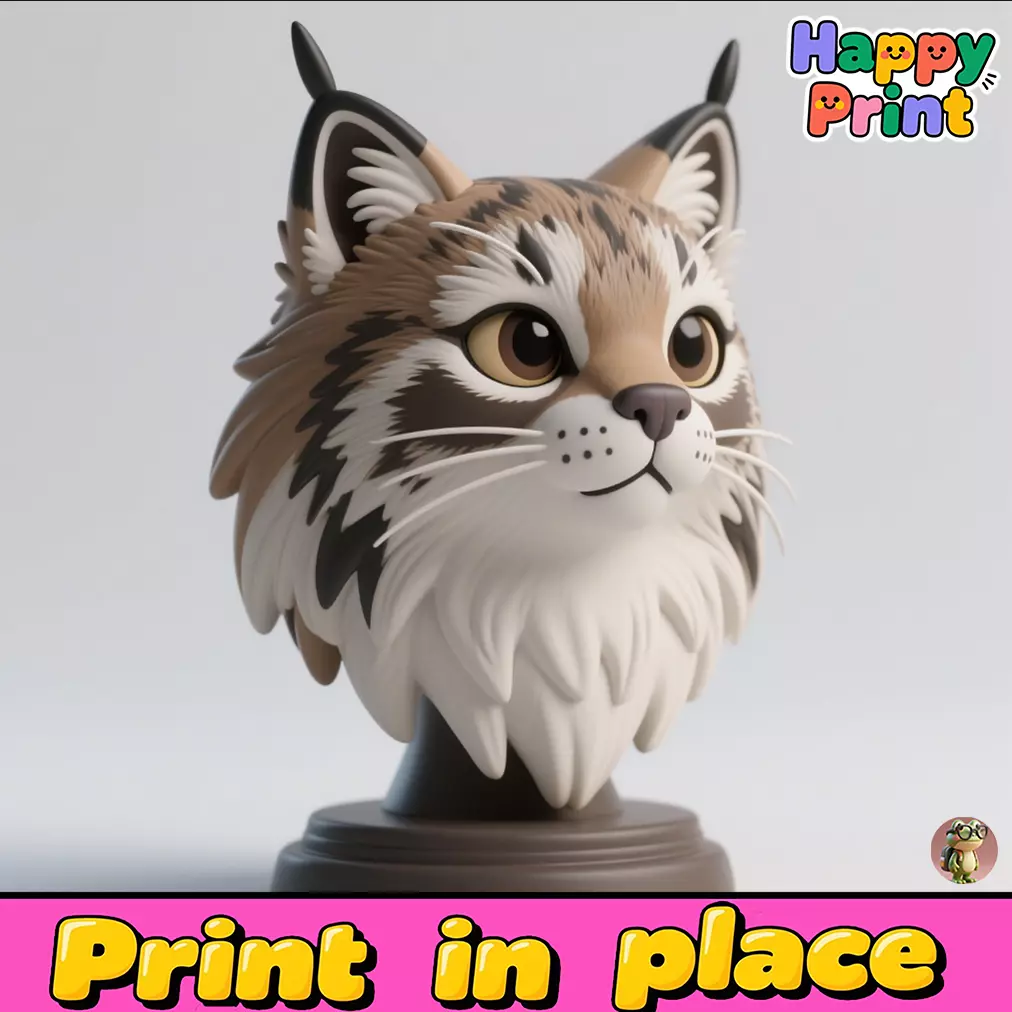 Lynx sculpture 3D print model