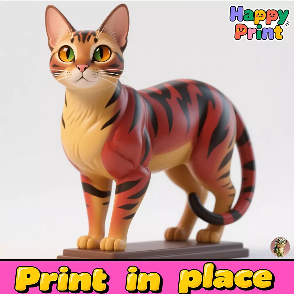 cat sculpture 3D print model