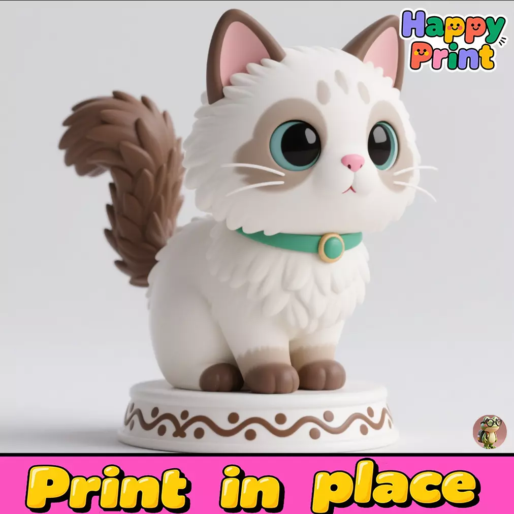 cat sculpture 3D print model