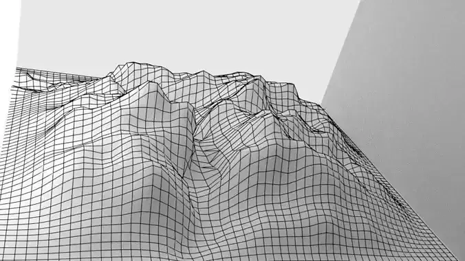 Hill Terrain Low-poly 3D model