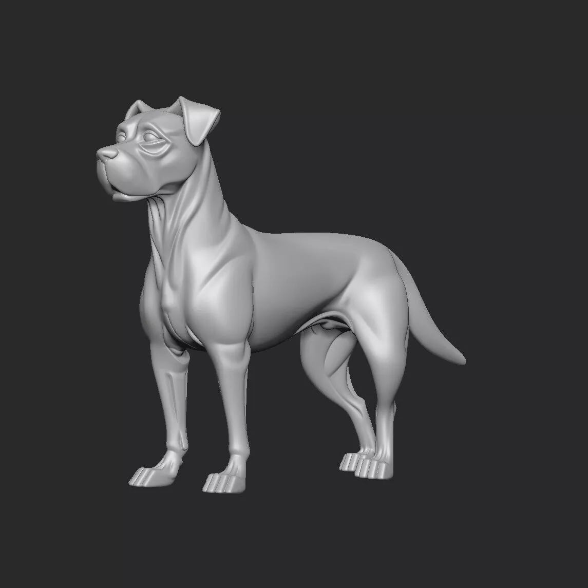 dog sculpture 3D print model