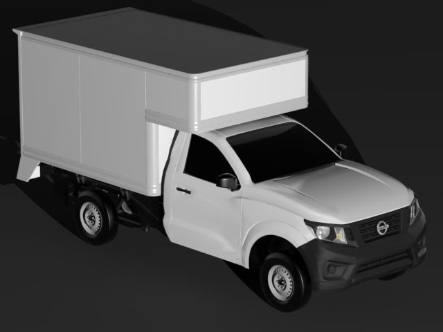 nissan np300 2017 dry box Low-poly 3D model_4