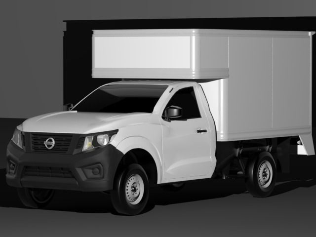 nissan np300 2017 dry box Low-poly 3D model_0