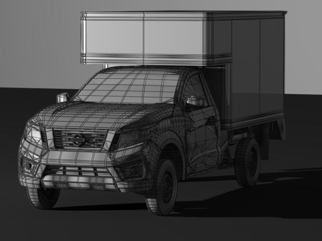 nissan np300 2017 dry box Low-poly 3D model_1
