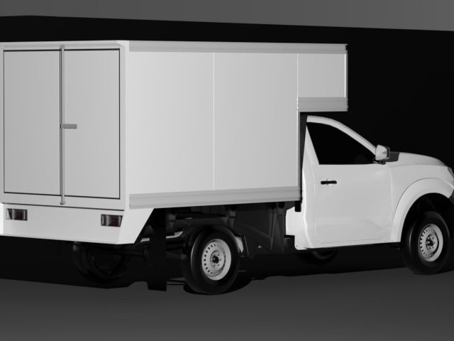 nissan np300 2017 dry box Low-poly 3D model_3