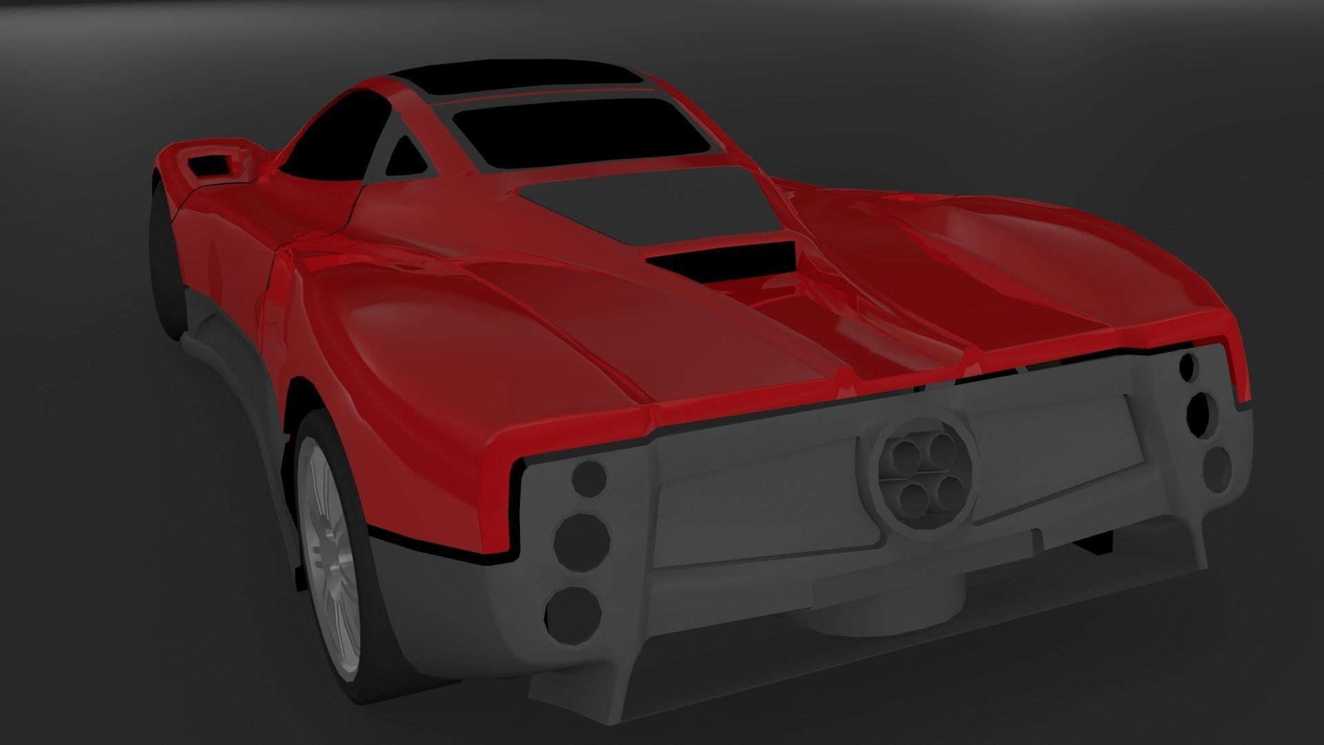 Pagani Zonda F Low-poly 3D model_0